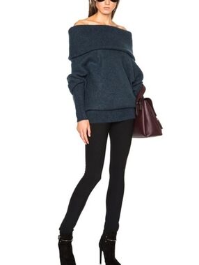ACNE STUDIOS Daze Mohair Oversized knitted Tunic Sweater XXS Steel Blue